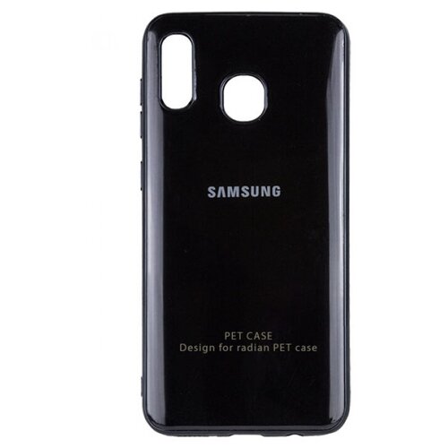 GLOSSY LOGO Глянцевый гибкий чехол для Samsung Galaxy A20 / A30 силиконовый матовый непрозрачный чехол с текстурным покрытием ткань для samsung galaxy a20 a30 черный