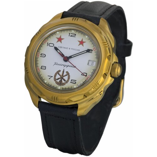 Наручные часы Восток Командирские, белый, золотой наручные часы восток командирские командирские 219075 механические российские белый золотой