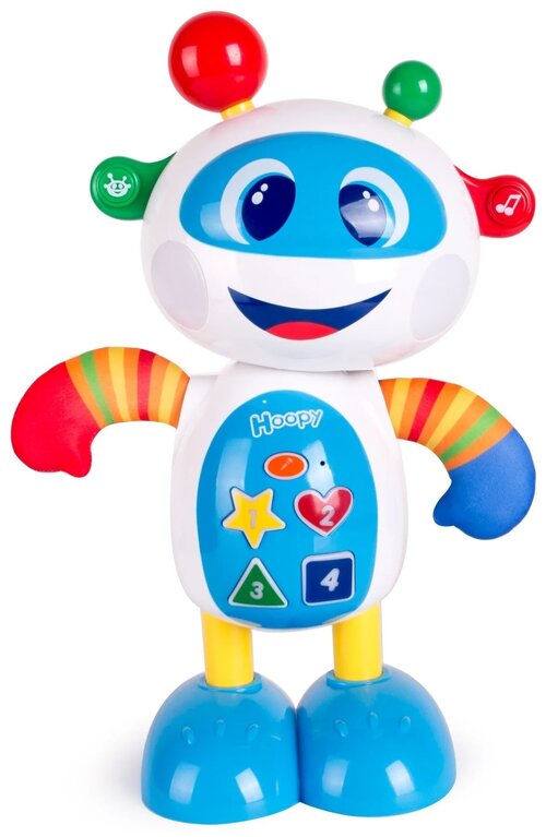 Развивающая игрушка Happy Snail Робот Hoopy, белый/голубой
