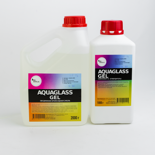 Универсальная эпоксидная смола для рисования AquaGlass GEL 3000 грамм