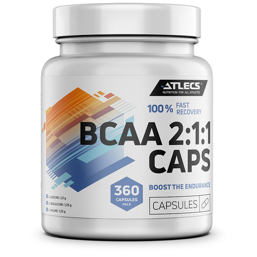 Atlecs BCAA 2.1.1, 360 caps (360 капсул)
