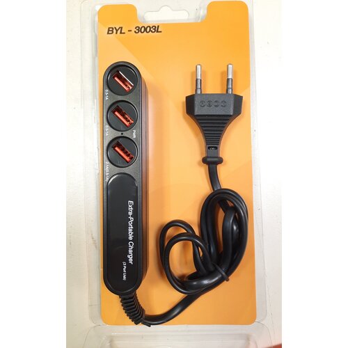 Разветвитель HUB USB20 3 порта BYL 3003L с 220 В 55000₽