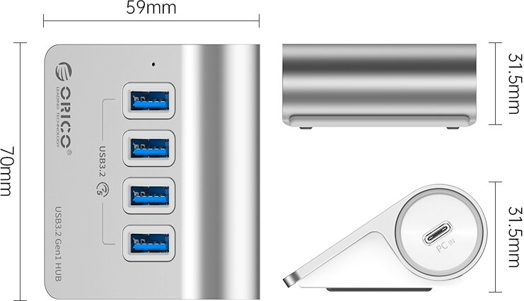 Док-станция Orico дубликатор для жёстких дисков 3,5"/2,5", кабель USB Type-A(m)/Type-B(m) 1 м, черный - фото №2