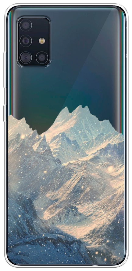 Силиконовый чехол на Samsung Galaxy A51 / Самсунг А51 Горы арт 2, прозрачный