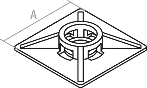 Площадка для хомута-стяжки 27х27 мм белая STARFIX 50 штук (SMP2-45785-50)