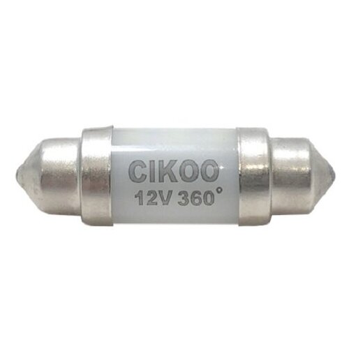 фото Лампа автомобильная светодиодная cikoo c5w 36мм, "premium 360", 12v.5000k. sv8.5-8 софитная,12 smd