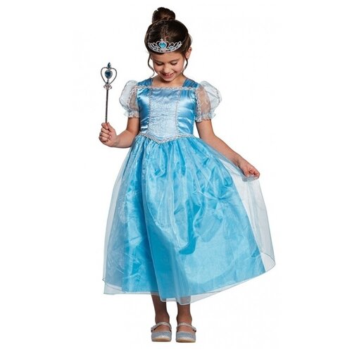 детский фантазийный костюм для макияжа платье золушки платье для девочек костюм золушки вечернее вечерние принцессы для маленьких девоч Голубое платье принцессы (9044) 140 см