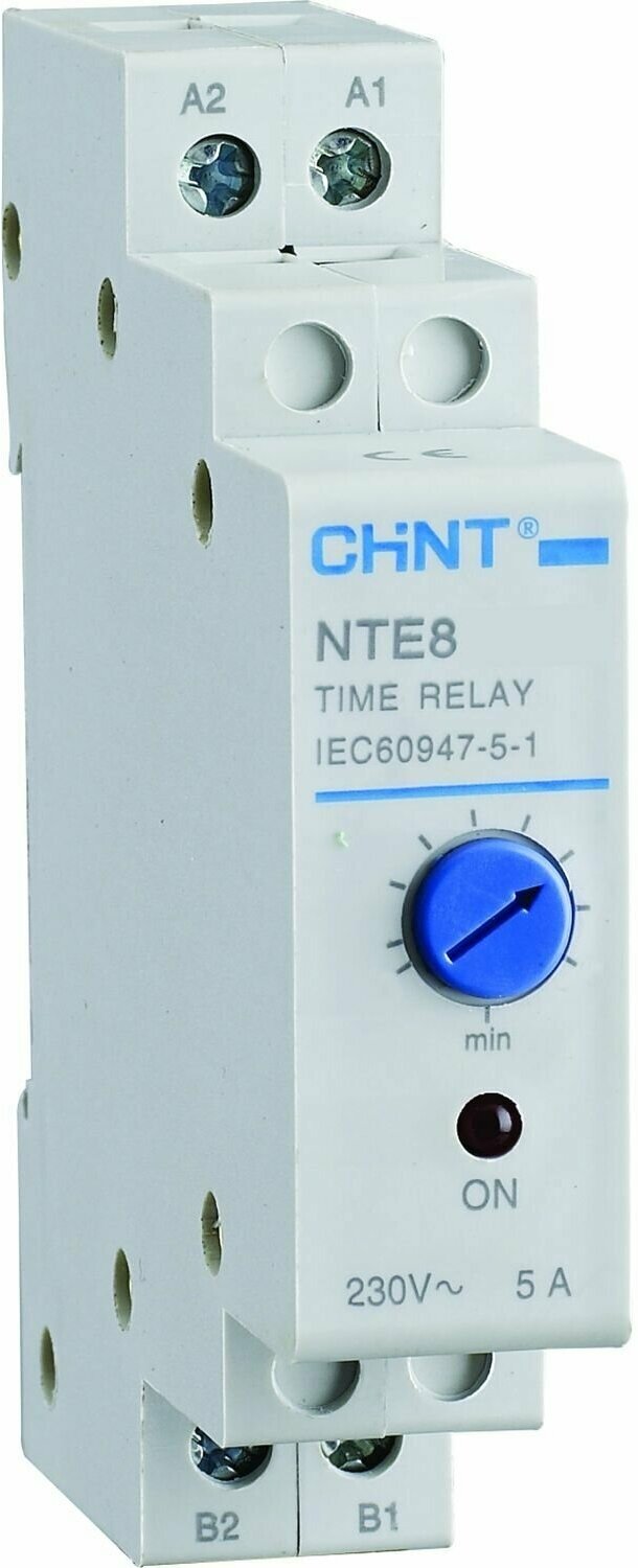 Реле времени NTE8-120B (задержка времени включения) 12-120с 1НО DC 24В (R) CHINT 258462 1шт