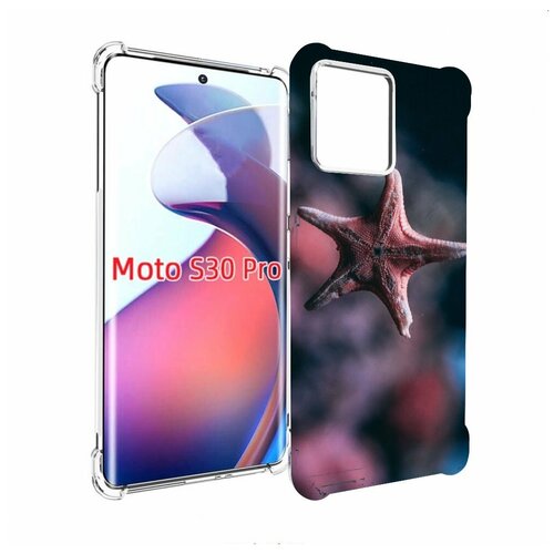 Чехол MyPads морская-звезда---starfish для Motorola Moto S30 Pro задняя-панель-накладка-бампер чехол mypads морская звезда starfish для motorola edge plus задняя панель накладка бампер