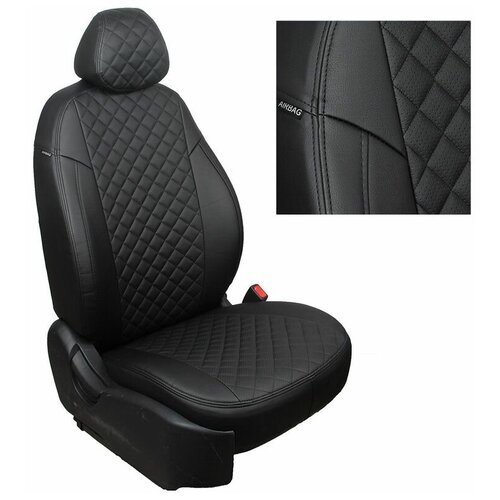 фото Чехлы для seat ibiza 4 2008-2017 экокожа черный автопилот se-ib-i4-chch-r