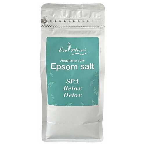 Eco Mirai Английская соль (Epsom salt) для ванн 1кг соль для ванн eco mirai epsom salt 500 гр