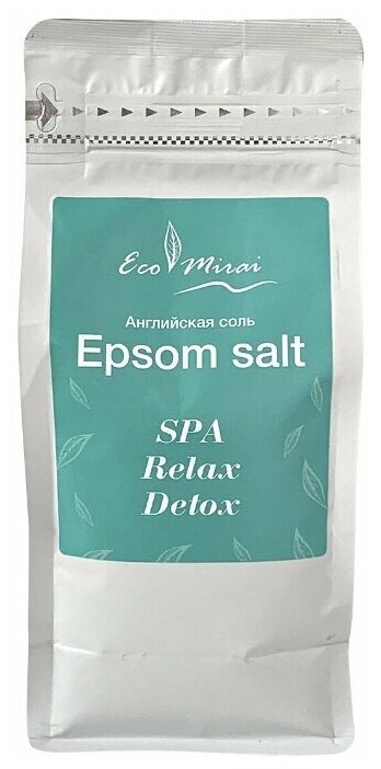 Eco Mirai Английская соль (Epsom salt) для ванн 1кг