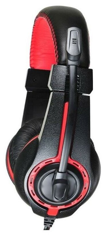 Наушники с микрофоном Oklick HS-L200 черный/красный 2м мониторы (Y-819) - фотография № 8