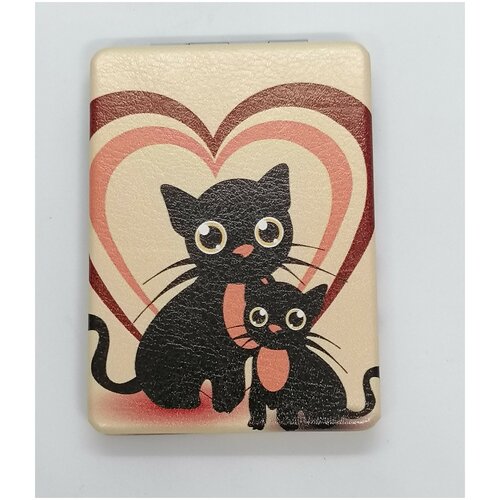 Зеркало кожаное, прямоугольное 