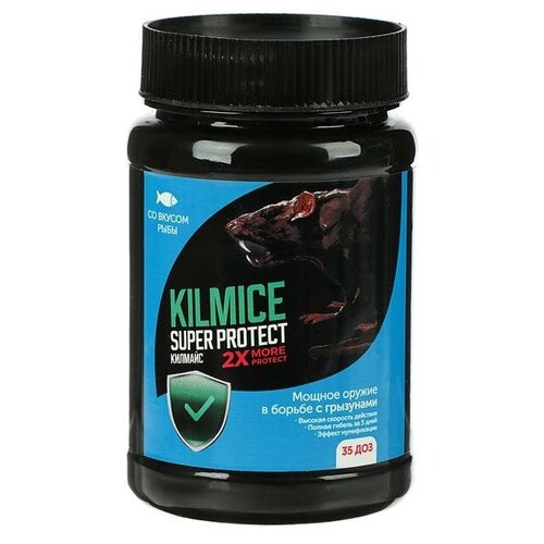 Средство от грызунов Килмайс парафинированные брикеты, банка 180 г, рыба (2 шт)