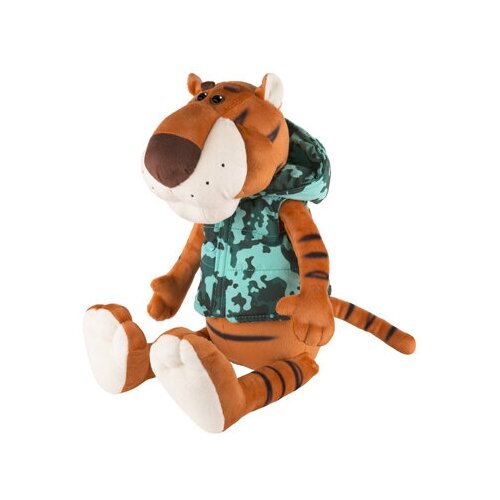 фото Мягкая игрушка maxitoys luxury, тигр федя в жилетке милитари, 20 см mt- mrt022117-20