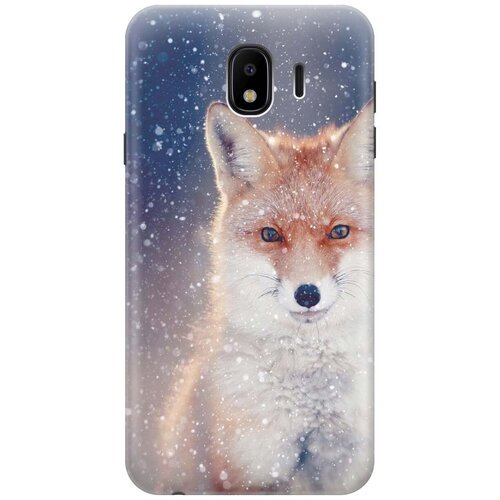 фото Gosso ультратонкий силиконовый чехол-накладка для samsung galaxy j4 (2018) с принтом "лисица в снегопад"