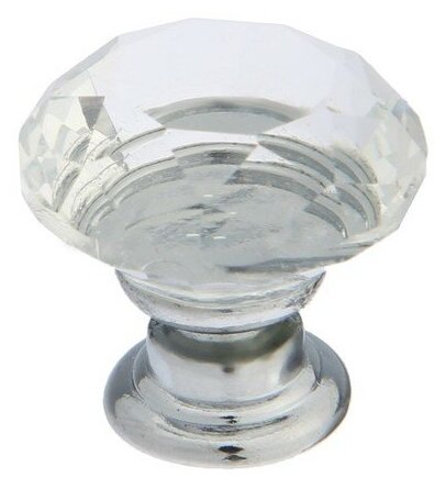 Ручка кнопка CAPPIO, "Алмаз", стеклянная, d=25 мм - фотография № 1