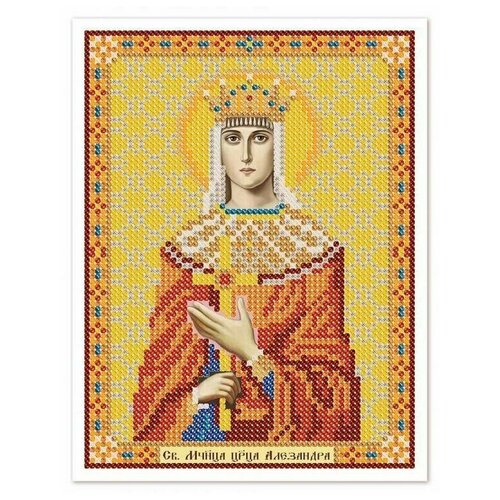 Рисунок на ткани Нова Слобода Святая Мученица Царица Александра Римская, 13x18 см