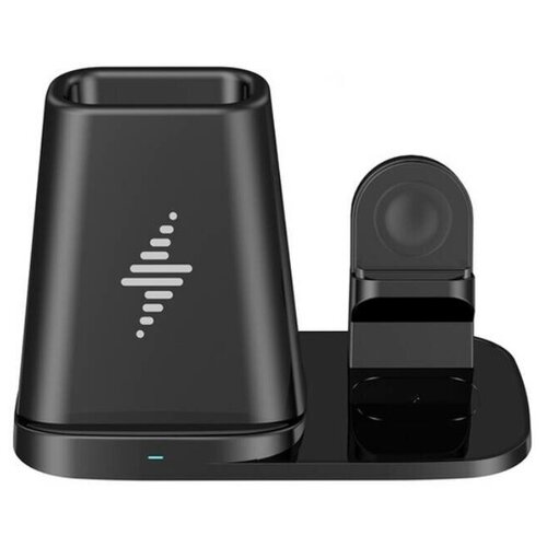 Зарядное устройство для телефона, смарт-часов, . Беспроводная зарядка 4 в 1(черная)
