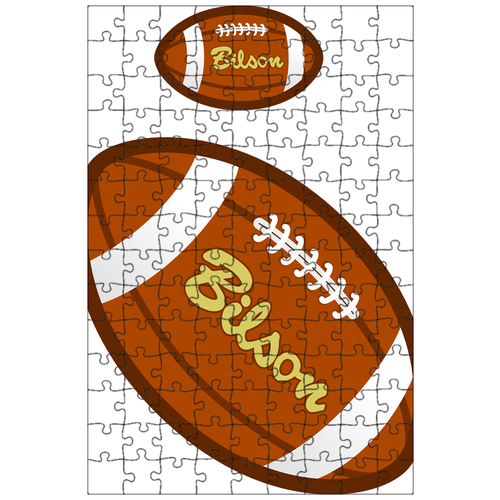 фото Магнитный пазл 27x18см."футбол, регби, мяч" на холодильник lotsprints