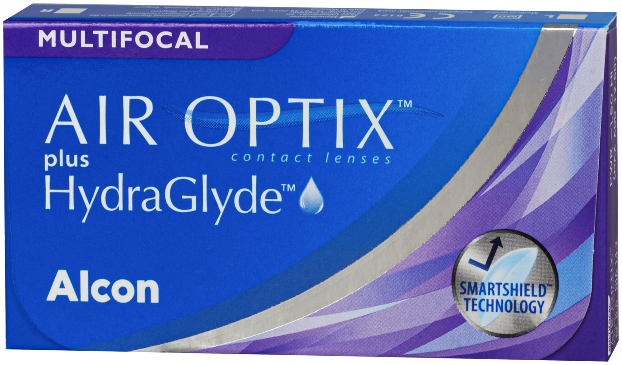 Контактные линзы Air Optix (Alcon) Plus HydraGlyde Multifocal, 3 шт., R 8,6, D -3,25, ADD: высокая