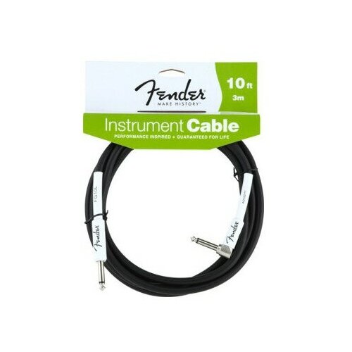 Гитарные кабели FENDER 10 ANGLE INST CBL BLK