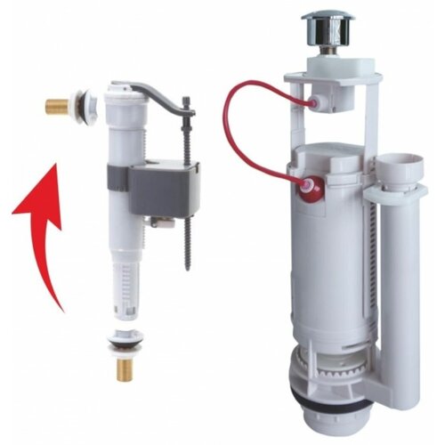 Арматура для бачка с клап и с тросом 12 универ 2 кн GANZER 2433₽