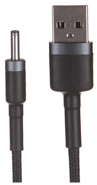 Кабель USB - DC 3.5мм 2A 1м Baseus Cafule Cable - Черный (CADKLF-G1)