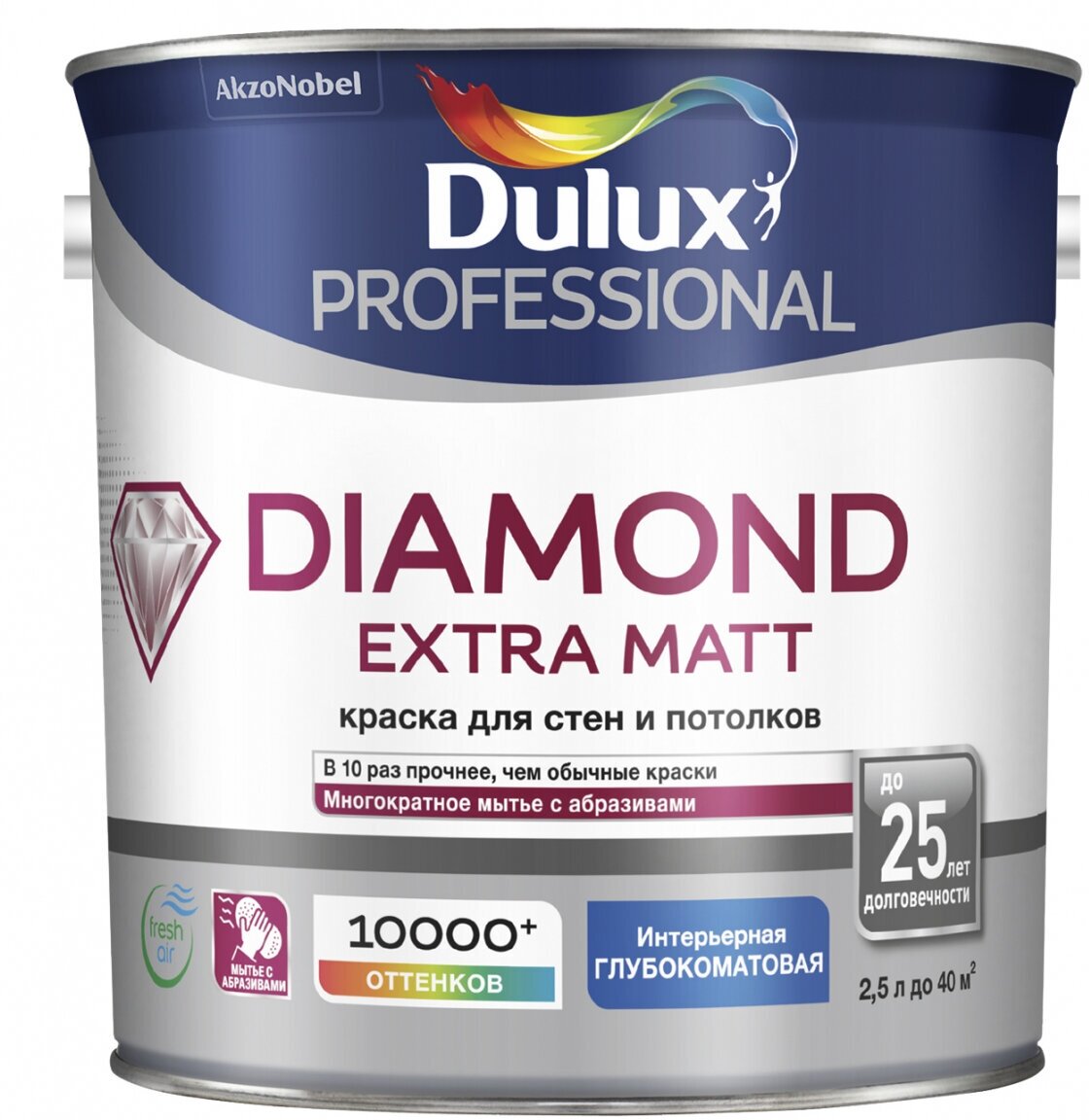 Краска Diamond Extra Matt, база BW Dulux 5273934