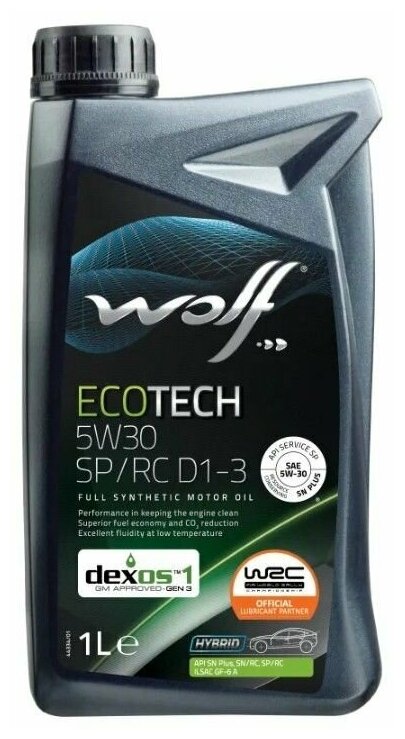 Масло моторное WOLF ECOTECH 5W30 SP/RC D1-3 1L