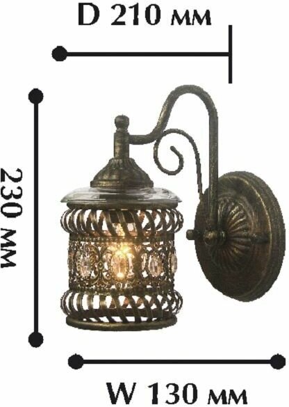 Настенный светильник Favourite Arabia 1621-1W, E14, 40 Вт - фотография № 7