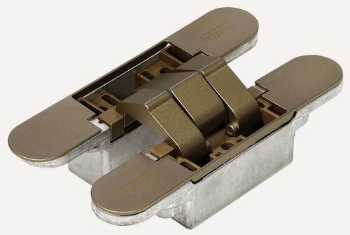 Изображение товара Петля дверная скрытая Morelli с 3-D регулировкой HH-16 AB античная бронза, петля металлическая накладная для межкомнатных дверей