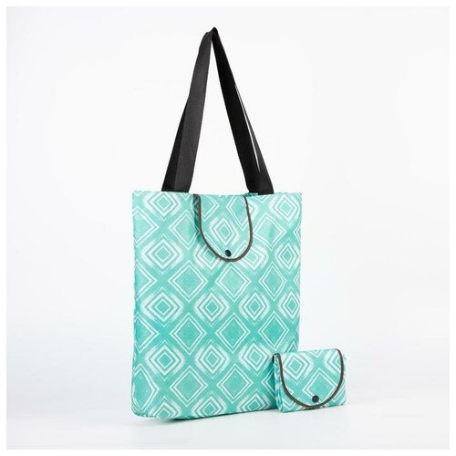 фото --- сумка складная, отдел на кнопке, водонепроницаемая, цвет зелёный