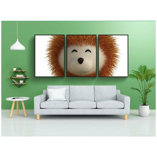 фото Набор модулных постеров для интерьера "чудовище, небольшой, милый" 60x90 см. в тубусе, без рамки lotsprints