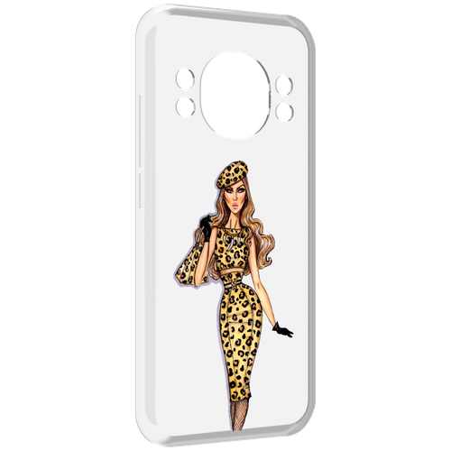 Чехол MyPads леопардовое платье женский для Doogee S98 / S98 Pro задняя-панель-накладка-бампер