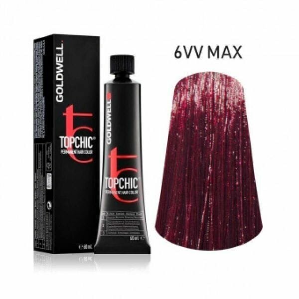 Goldwell Topchic стойкая крем-краска для волос, 6VV MAX яркий фиолетовый, 60 мл