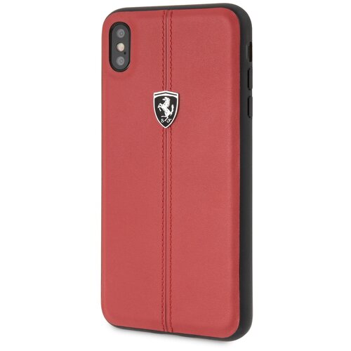 фото Чехол ferrari для iphone xs max heritage w hard leather red