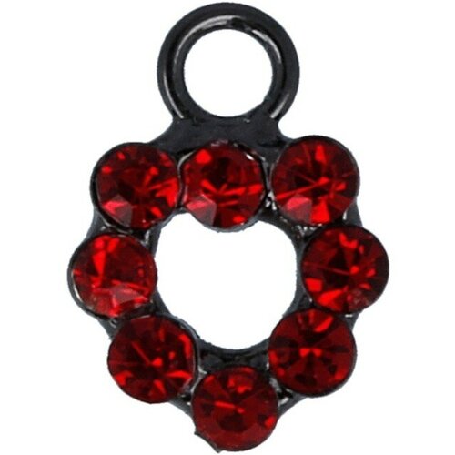 TORIONI PT006 Подвеска 9 х 14 мм №06 черный никель (красный)