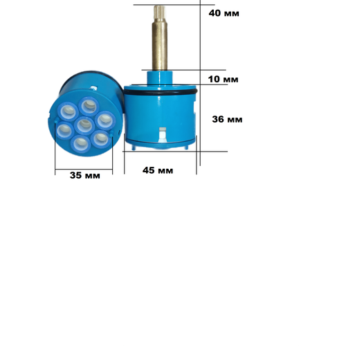 Картридж для смесителя на 7 режимов D-45мм L-40мм для душевой кабины, под шлицы