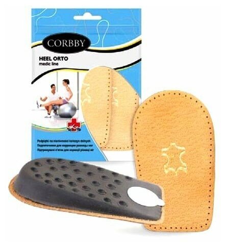 Подпяточник CORBBY HEEL ORTO, 2 см, из натуральной кожи и латекса. (Мужской) — фото 1