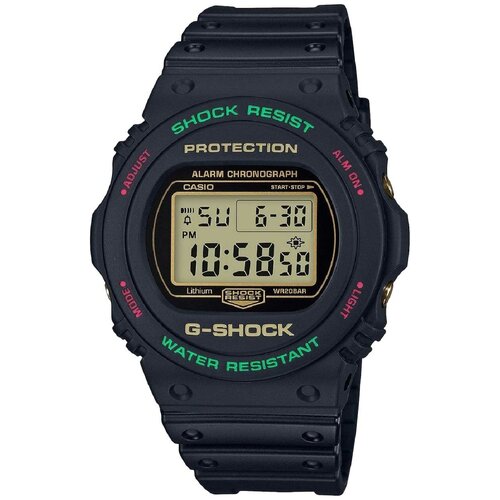 Наручные часы CASIO G-Shock DW-5700TH-1, черный, зеленый