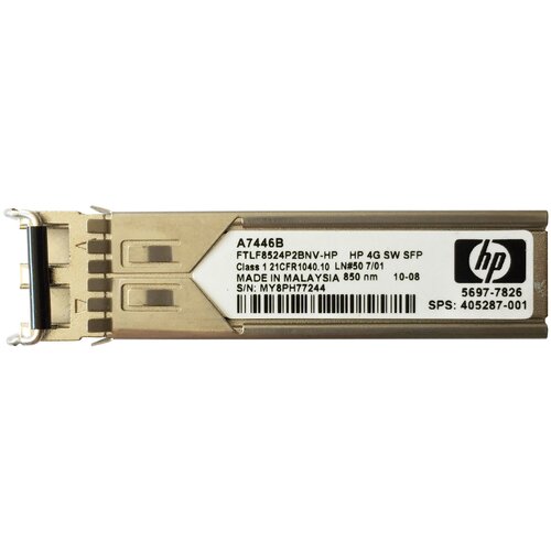 A7446B Трансивер HP SFP 4,25Gbps MMF Short Wave 850nm 550m Pluggable miniGBIC FC4x A7446B трансивер hp 4gbps sfp transceiver module 416729 001