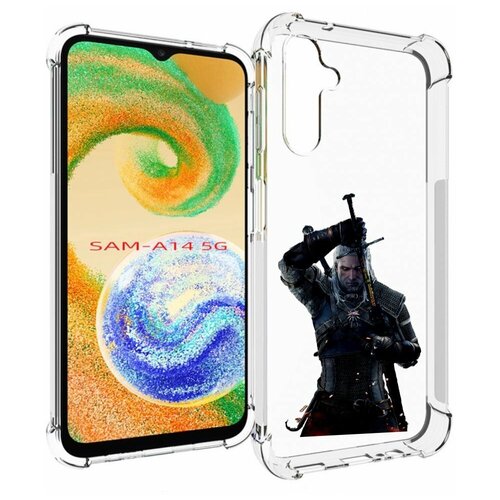 Чехол MyPads The-Witcher-3-Ведьмак для Samsung Galaxy A14 4G/ 5G задняя-панель-накладка-бампер чехол mypads the last of us для samsung galaxy a14 4g 5g задняя панель накладка бампер