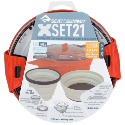 фото Набор посуды sea to summit x-set: 21 3pc x-pot 1.4l/1 x-bowl/1 x-mug rust pot/sand bowl/sand mug