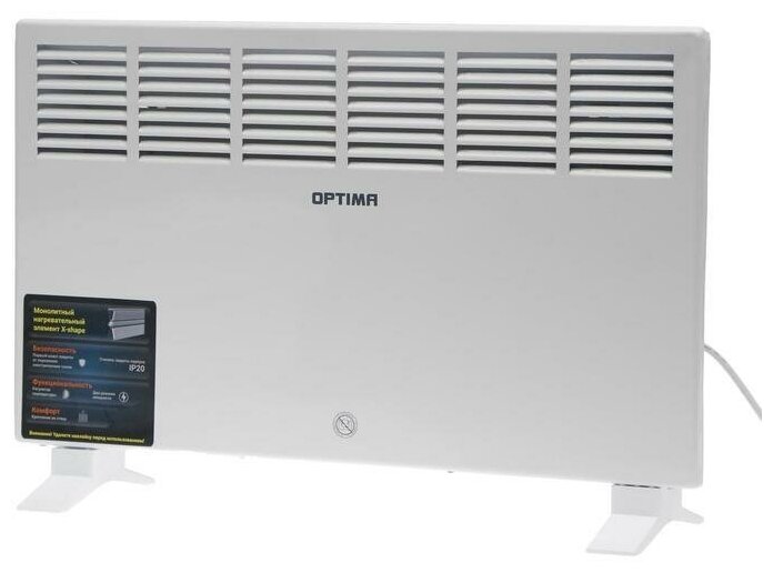 Конвектор OPTIMA CH-1574 (мощность 750-1500Вт крепление на стену контроль температуры)
