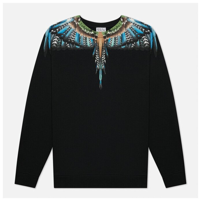 Мужская толстовка Marcelo Burlon Grizzly Wings Regular Crewneck чёрный 