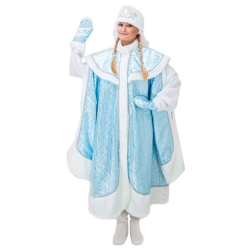 фото Карнавальный костюм "снегурочка", боярская шуба, шапка, варежки, р-р 44-48, рост 170 см бока