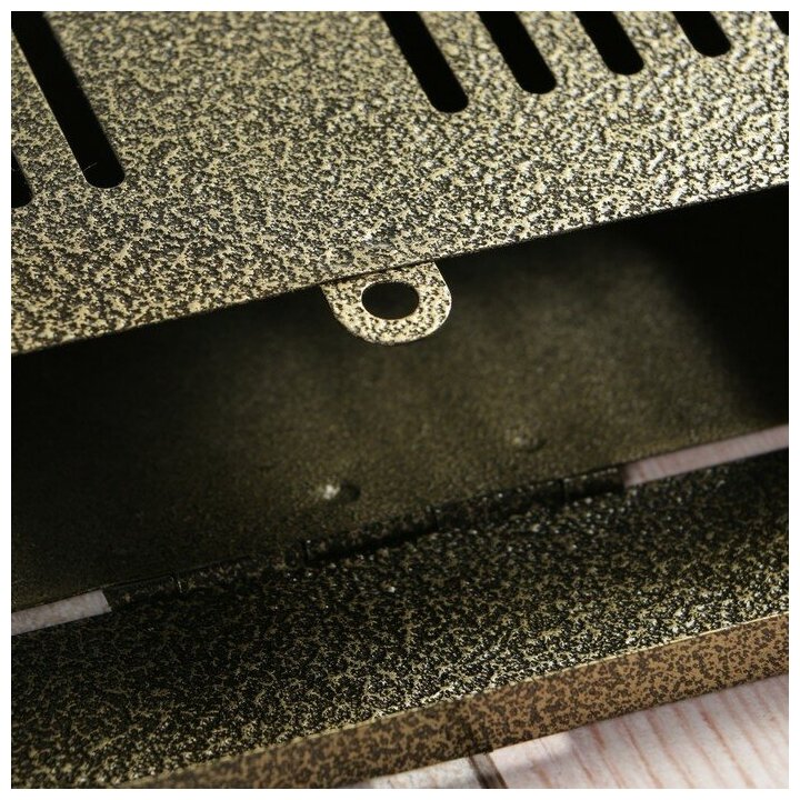 Ящик почтовый без замка (с петлёй), вертикальный, бронзовый - фотография № 7