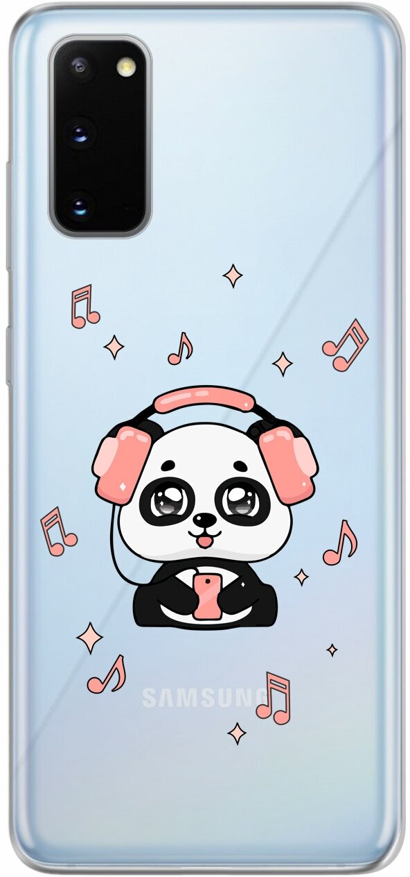 Силиконовый чехол Mcover для Samsung Galaxy S20 с рисунком Музыкальная панда